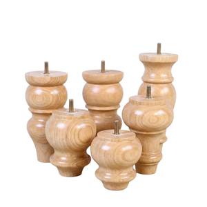 Patas Decorativas de Madera Maciza para Sofá, Patas de Soporte Resistentes para Muebles de Apartamentos y Hoteles de Diseño Contemporáneo - Product Image 1