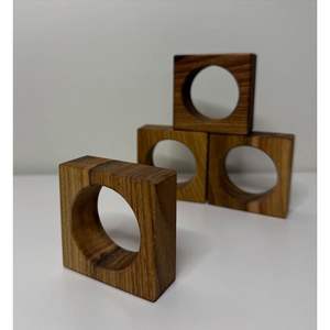 Anneaux de serviette en bois de qualité supérieure pour la mise en place de la table et la décoration - Product Image 3