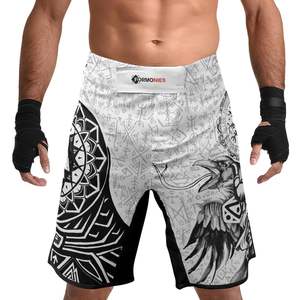 Men MMA Shorts Print <b>Elastic</b> Waist Gym Training Kickboxing Lightweight Quick Dry Colorful Top top mens mma martial art - Product Image 6