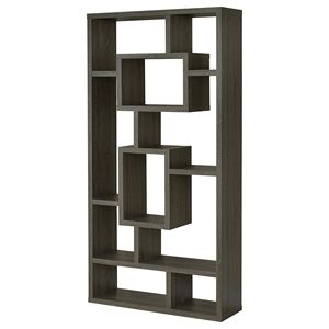 Libreria aperta sul retro in una libreria da 10 scaffali grigio stagionato - Product Image 5