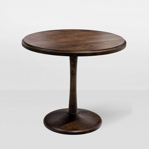 Modern Round Wooden Coffee <b>Table</b> With Tapered Base Handmade Living Room Furniture Customized Side <b>Table</b> - Product Image 5