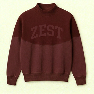 Sweat-shirt Mockneck Fresh Street à coupe classique en tissu éponge, chaud et décontracté pour l'hiver, brodé, écologique et tendance - Product Image 2
