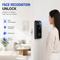 Cerradura Inteligente con Cerrojo, Cerradura de Puerta Wifi Tuya, Cerradura con Huella Dactilar y Código, Videoportero para Puerta Principal y Puerta Exterior