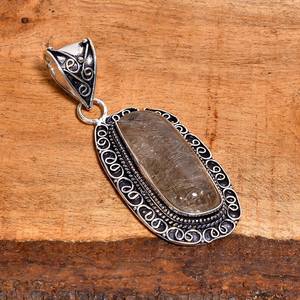 จี้หินควอตซ์รูไทล์สีทอง งานแฮนด์เมด เงินแท้ 925 สไตล์โบฮีเมียน ของขวัญสำหรับผู้หญิง - Product Image 3