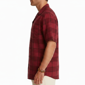 Camisas a Cuadros de Corte Holgado a la Moda, Diseño Personalizado, Cuello Cubano, Venta al por Mayor, Nuevas Camisas de Moda para Hombre en Stock - Product Image 4