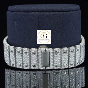 High Quality Round Cut Moissanite Full Iced Out Daily Wear Watch for Gifts and Occasion Available for Competitive Price - Product Image 5