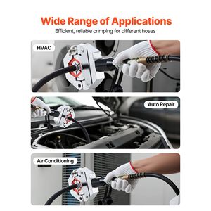 Kit Crimpatrice Idraulica per Tubi AC Hydra Krimp con 7 Matrici e Valigetta per Trasporto, per Crimpatura Tubi A/C, Utensili Idraulici - Product Image 6