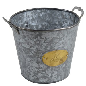 Macetas vintage y maceteros decorativos para jardín con acabado galvanizado, diseñados para decoración con flores y plantas. - Product Image 1