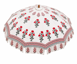Sombrilla de Patio con Estampado Bohemio Hecho a Mano, Sombrilla de Algodón para Jardín, Balcón, Césped, Playa, Resort, Decoración, Venta al por Mayor, Exportación, OEM - Product Image 1
