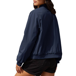 Hot Selling DREAMCATCHER ENTERPRISES <b>Mandarin</b> <b>Collar</b> Bomber <b>Jacket</b> Wholesale for Women Trending Oversized Zip Front Eco-Friendly - Product Image 6