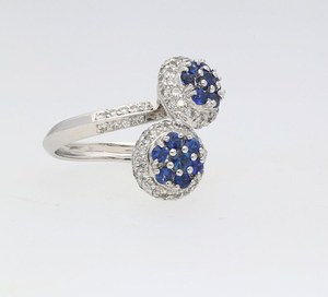 Anillo de compromiso para mujer con diseño de flor vintage, racimo de diamantes, engaste pavé, chapado en rodio, plata 925, aleación, certificado IGI - Product Image 2