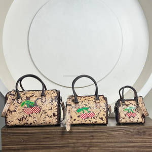 Sacs de voyage en cuir floral fait main, grand format, style western, sacs bandoulière, sacs de nuit, sacs Speedy – Prix usine en gros - Product Image 3