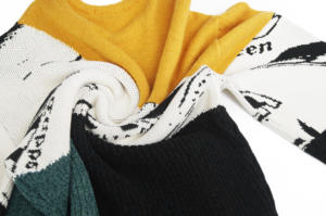 Suéter Personalizado para Hombre, 100% Algodón, Cuello Redondo, Otoño e Invierno, Patrón Abstracto Multicolor, Tejido de Punto, Suministro ODM - Product Image 3