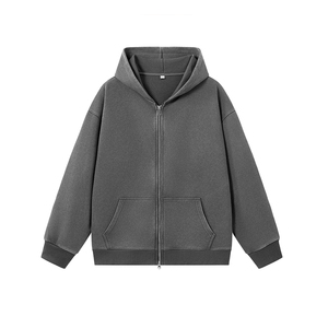 OEM Athletic <b>Zip</b> Hoodie Men Premium Cotton Fleece Hoodie Low MOQ for Sportswear Distributors - Product Image 2