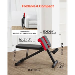 Banco de Ejercicios Multifuncional Plegable y Ajustable de 330 Libras, Banco Romano para Hiperextensión y Entrenamiento de Cuerpo Completo - Product Image 6