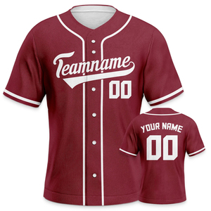 Camiseta de Béisbol Gris Personalizada para Hombre, Manga Corta, Cierre de Botones, Nombre del Equipo Impreso, Malla Transpirable, Unisex, Ropa para Adultos, ODM OEM - Product Image 3