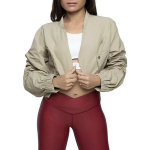 Chaqueta Corta Acolchada de Lona para Mujer, Personalizable, en Tendencia, para Clima Frío, Chaquetas Cortas para Mujer - Product Image 1
