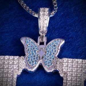 Colgante Personalizable de Plata S925 Estilo Hip Hop con Moissanita VVS, Número de Memoria Personalizado, Joyería en Forma de Pera - Product Image 3