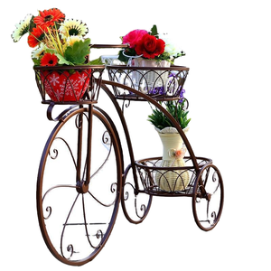 Soporte para Plantas de Hierro con Forma de Bicicleta |   Soporte Decorativo para Macetas de Flores, Ecológico, para Interiores y Exteriores, Montable en Pared, para Hogar y Jardín - Product Image 4