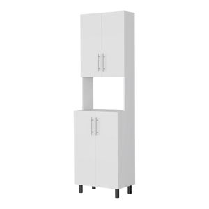 Mobile da Cucina Bianco Doppio con Dispensa Aperta - Product Image 3