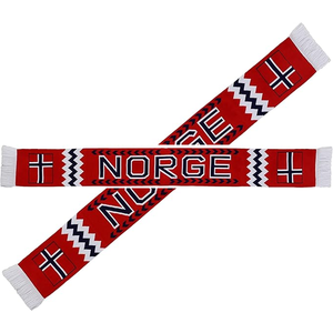 Norway National Flag Printed Acrylic Scarf Long Winter Sporty Thermal Insulation for Men Adult Fans Cheerwear - Product Image 4