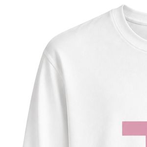 White JJ Logo Embroidered Long Sleeve Shirt Crew Neck Lightweight Casual <b>Top</b> with Ribbed Cuffs for Team Uniforms and Everyday - Product Image 4
