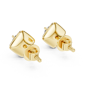 Pendientes de Diamantes Cultivados en Laboratorio Directo de Fábrica, Solitario Redondo, Diamante CVD, Oro de 14K y 18K, Pendientes Geométricos en Forma de Cometa - Product Image 4