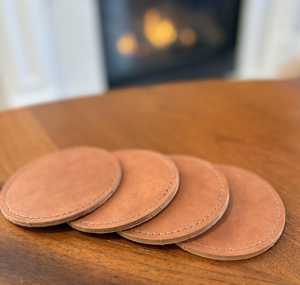 Premium Leather Coasters Set Handmade Durable Drink Coaster Heat Resistant <b>Table</b> <b>Protection</b> Office Use Premium GLC-0021 - Product Image 4
