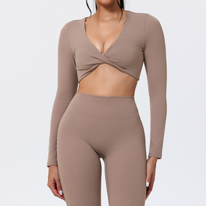 Conjunto de Yoga al por Mayor para Mujer, Top Deportivo, Conjunto de Yoga Elegante para Mujer, Ropa de Entrenamiento para Gimnasio, Yoga Barato, Precio de Fábrica al por Mayor - Product Image 6