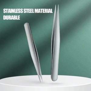 Stainless Steel Lash Tweezers Smooth Tip <b>Eyelash</b> <b>Applicator</b> Precision Tool Professional Beauty Tweezers for Salon Use salon - Product Image 4