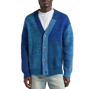 Pull ample d'automne et d'hiver, cardigan tricoté décontracté personnalisé pour homme, prix de gros, logo et couleurs personnalisables - Product Image 1