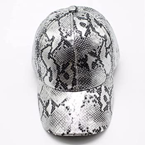 <b>Black</b> Embossed Snake Skin Texture <b>Baseball</b> <b>Cap</b> Unisex Adjustable Fashion Hat for Adults Casual Wear Four Seasons Style - Product Image 2