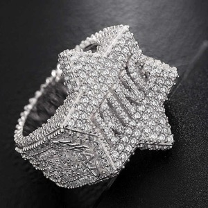 Custom VVS Moissanite Hip Hop <b>Ring</b> for <b>Men</b> Iced Out Diamond <b>Ring</b> Unique and Stylish <b>Ring</b> Design Handmade in India - Product Image 1