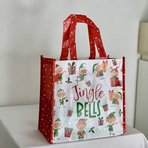 Bolsas de Navidad Laminadas Personalizadas con Impresión Directa de Fábrica, Hechas a Mano, para Regalo con Su Propio Diseño, Hechas en Vietnam - Product Image 6