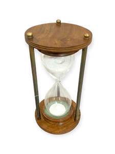 Meilleure catégorie : Grande horloge à sable antique en laiton doré, neuve, pour la décoration de la maison, du bureau ou de la table. - Product Image 6