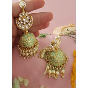 Pendientes de Lujo de Primera Calidad en Latón Chapado en Oro con Moissanita, Diseño de Gota, para Mujer, Estilo Nocturno, para Fiestas, Colección de Moda - Product Image 1