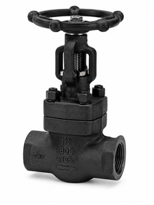 Factory Direct 1/2 Inch ASTM A105 Forged Carbon Steel Gate Valve Class 800 <b>Bolted</b> Bonnet OS & Y Rising Stem Female NPT Thread - Product Image 1