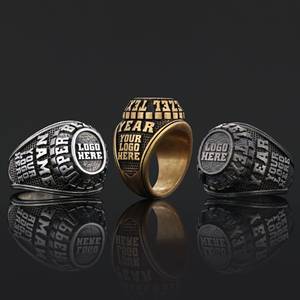 Anillo de Graduación Universitario BOJ MCollege Ring 021 Personalizado en Plata con Diamantes, Unisex, Certificado por GIA, Micro, Bajo Precio - Product Image 1