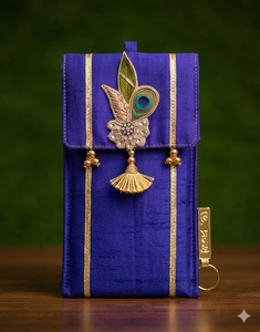 Pochettes de transport pour mobiles et accessoires, plusieurs couleurs, motif paon, pour mariage, pooja, cadeaux, faveurs indiennes - Product Image 2