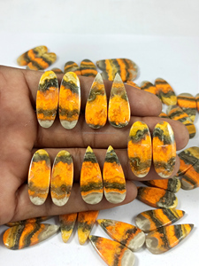 Bumble Bee Yellow Natural Gemstone Cabochon Pairs for Handmade <b>Earrings</b> Jewelry Making Supplies - Product Image 5