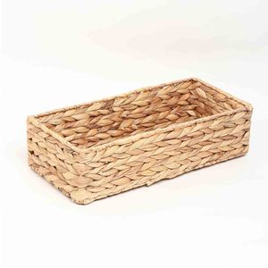 Highest Selling Rectangle Shape Woven Serving Rattan Storage <b>Basket</b> For Living Room Usage Dining Tabletop Decoration <b>Cheap</b> Price - Product Image 2