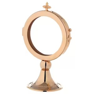 Espejo monstrario de latón duradero con detalles, decorativo para mesa, para uso en bodas y iglesias católicas - Product Image 6