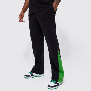 Hot Selling Fashionable Lightweight Slim Fit Casual Men Flare <b>Trouser</b> Breathable Quick Dry Plain Dyed 100% Polyester Oversized - Product Image 1