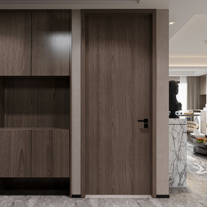 Puerta de Oficina Moderna, Simple o Doble, Insonorizada e Impermeable, Fabricada con Materiales Compuestos de WPC, Madera, PVC y Plástico, para Salas de Reuniones - Product Image 1