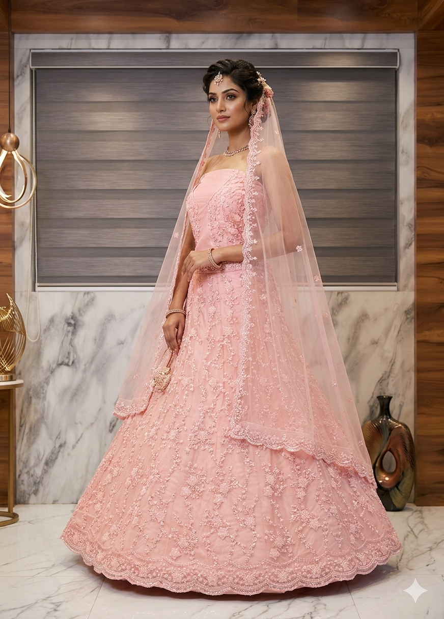 sachin and babi light blue dress Pastel Pink Engagement Maxi for Rent in Pakistan