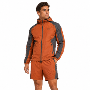 Ensemble personnalisé coupe-vent et short pour homme, en nylon Ripstop vierge, vente en gros, ensemble assorti, logo personnalisé, fabricant OEM - Product Image 1