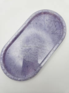 Ensemble cadeau de plateau moderne en marbre - Sous-verres à motifs floraux et boîte cadeau pour Noël - Product Image 2