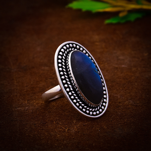 Natural <b>Labradorite</b> <b>Ring</b> 925 Sterling Silver Gemstone Jewelry Designer Handmade <b>Ring</b> for Her - Product Image 2