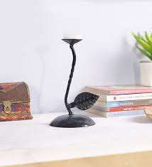 Vintage <b>Black</b> Metal Pillar Candle Holder For Wedding Festive Event Luxury Handmade Candle Iron Stand For Home Decor Tabletop - Product Image 3