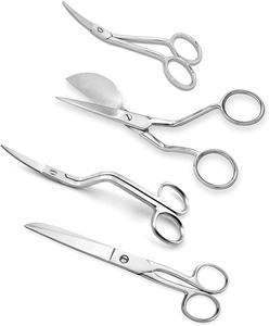 Tijeras profesionales de calidad superior aceptadas por ODM/OEM con apliques de pico de pato bordados, tijeras de sastre de acero inoxidable de 4 piezas - Product Image 1